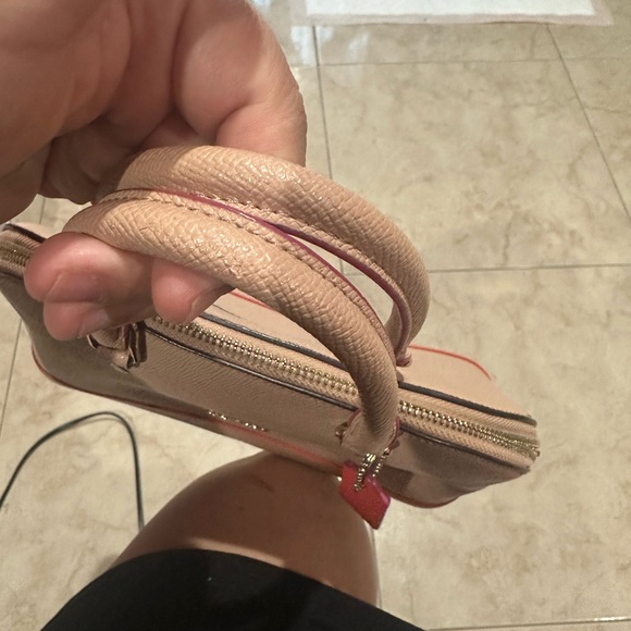 Coach Pink Satchel with Double Top Handles and Gold Accents - Picture 11 of 12